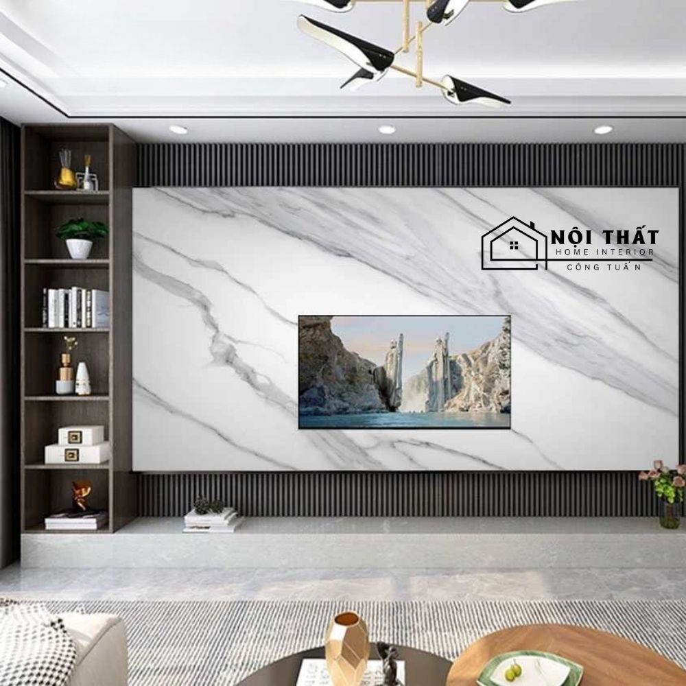 Kệ Tivi Ốp Tường Nhựa PVC Cao Cấp